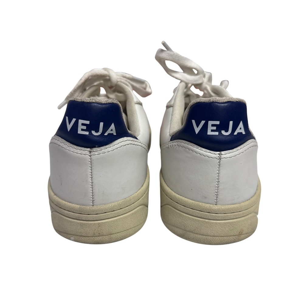 Veja V-10 Sneakers Women Size 8 White Orange Blue Minimalist Casual Sustainable - Picture 2 of 9